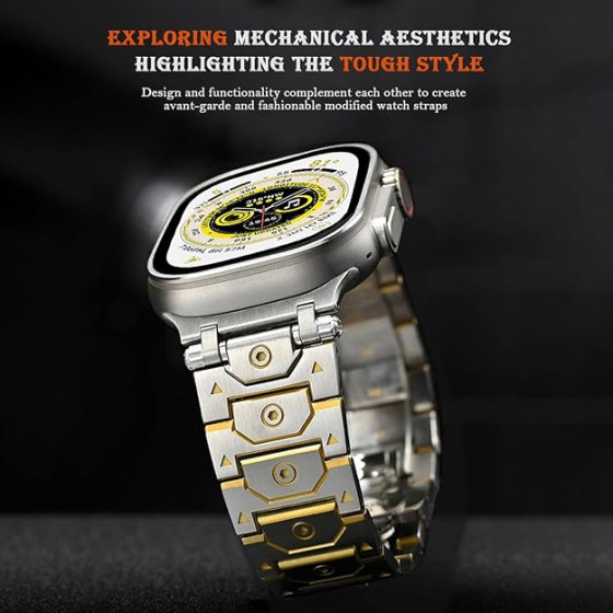 Polygon Honeycomb  Titanium Link Band for Apple Watch Ultra,   Precision Machined Hardware